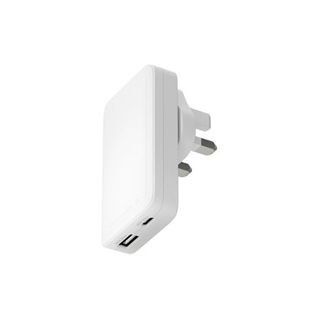 dbramante1928 re-charge Pro - Síťový adaptér - 45 Watt - 3 A - 2 výstupní konektory (USB-C, USB) - bílá