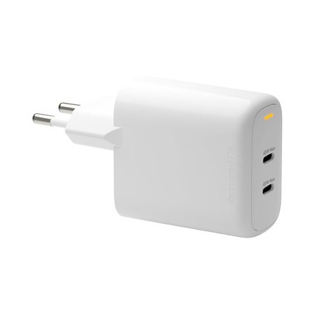dbramante1928 re-charge - Síťový adaptér - 45 Watt - PD, QC - 2 výstupní konektory (USB-C) - bílá - Evropa