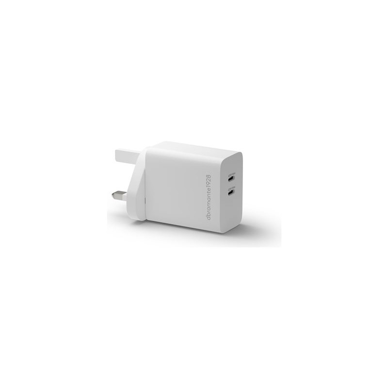 dbramante1928 re-charge - Síťový adaptér - 45 Watt - 4.05 A - 2 výstupní konektory (USB-C) - bílá - Velká Británie