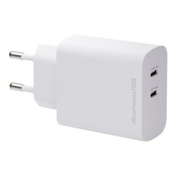 dbramante1928 re-charge - Síťový adaptér - 45 Watt - 2 výstupní konektory (USB-C) - bílá - Evropa