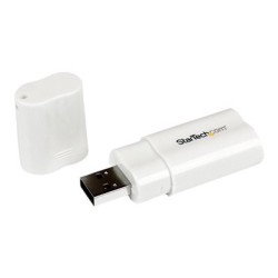 StarTech.com USB to Stereo Audio Adapter Converter - USB stereo Adapter - USB External sound Card - Laptop sound Card