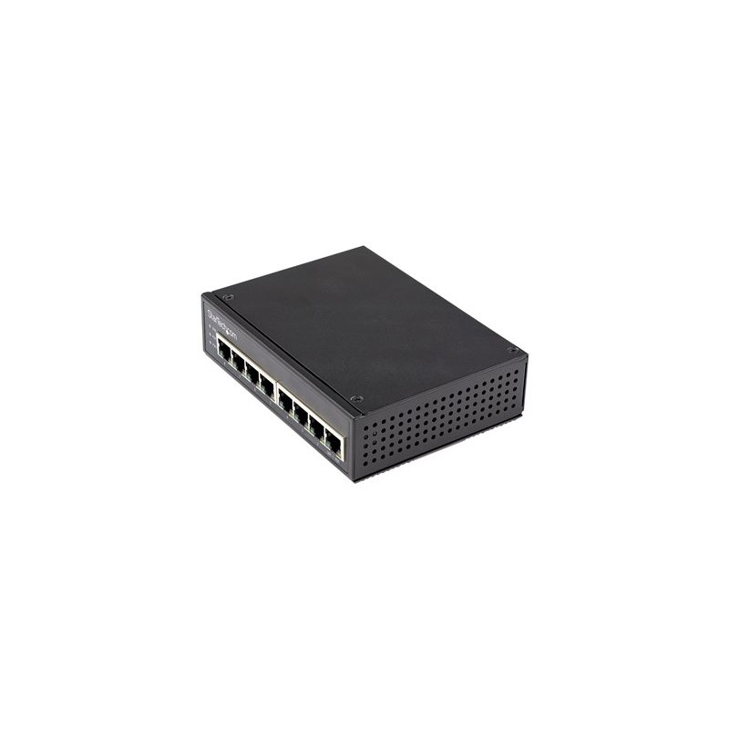 StarTech.com Industrial 8 Port Gigabit PoE Switch, 30W, Power Over Ethernet Switch, Gigabit Ethernet GbE PoE+ Unmanaged Switch