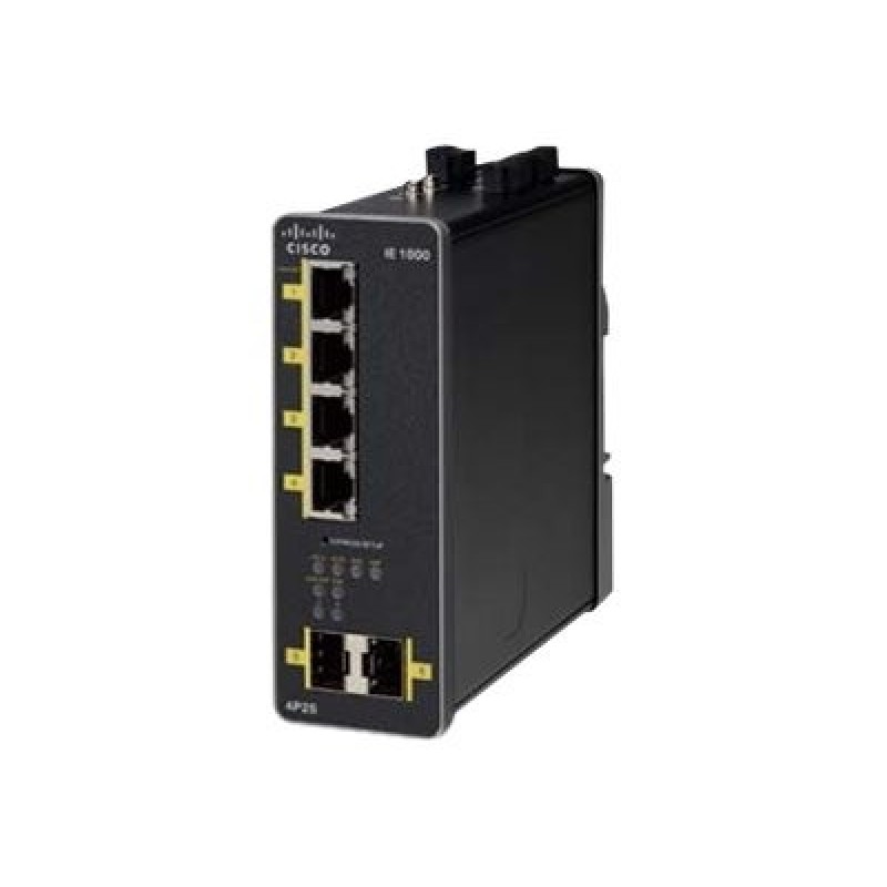 Cisco Industrial Ethernet 1000 Series - Přepínač - řízený - 4 x 10/100/1000 (PoE+) + 2 x 1000Base-X SFP (uplink) - lze montovat