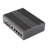 StarTech.com Industrial 6 Port Gigabit Ethernet Switch, 4 PoE RJ45 +2 SFP Slots 30W PoE+ 12-48VDC 10/100/1000 Rugged Power Over