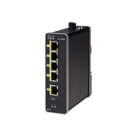 Cisco Industrial Ethernet 1000 Series - Přepínač - řízený - 1 x 10/100 (uplink) + 4 x 10/100 (downlink) - lze montovat na