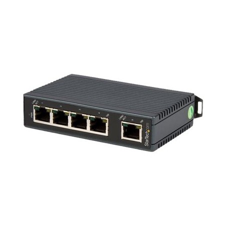 StarTech.com 5-Port Ethernet Switch - 10/100Mbps Industrial Networking Solution - IP30-rated Energy Efficient Internet Switch