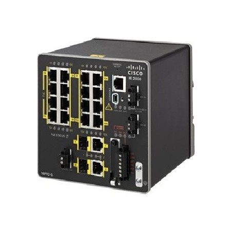 Cisco Industrial Ethernet 2000 Series - Přepínač - řízený - 16 x 10/100 (PoE+) + 2 x kombinace Gigabit SFP - lze montovat na