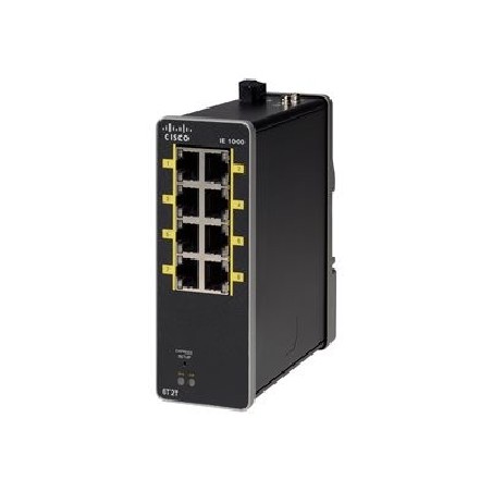 Cisco Industrial Ethernet 1000 Series - Přepínač - řízený - 2 x 10/100 (uplink) + 6 x 10/100 (downlink) - lze montovat na
