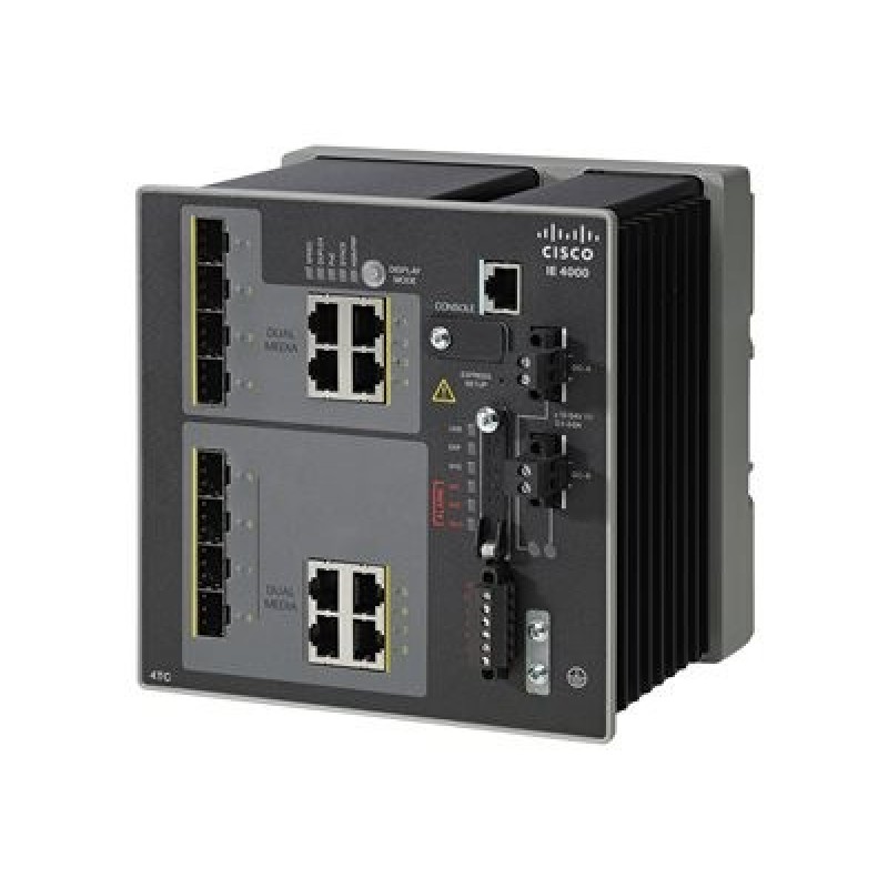 Cisco Industrial Ethernet 4000 Series - Přepínač - řízený - 4 x combo SFP + 4 x kombinace Gigabit SFP - lze montovat na konzolu