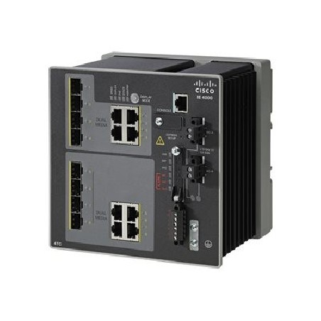 Cisco Industrial Ethernet 4000 Series - Přepínač - řízený - 4 x combo SFP + 4 x kombinace Gigabit SFP - lze montovat na konzolu