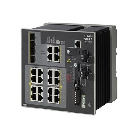 Cisco Industrial Ethernet 4000 Series - Přepínač - řízený - 16 x 10/100/1000 + 4 x kombinace Gigabit SFP - lze montovat na