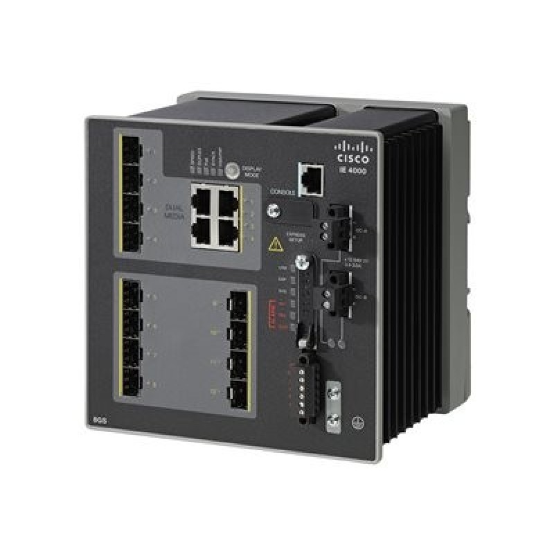 Cisco Industrial Ethernet 4000 Series - Přepínač - řízený - 8 x Gigabit SFP + 4 x kombinace Gigabit SFP - lze montovat na