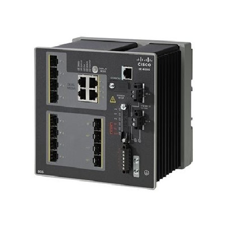 Cisco Industrial Ethernet 4000 Series - Přepínač - řízený - 8 x Gigabit SFP + 4 x kombinace Gigabit SFP - lze montovat na