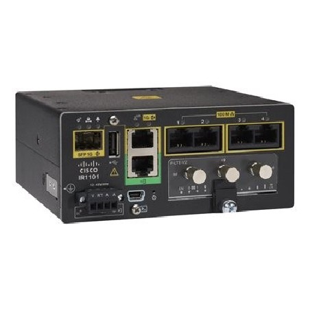Cisco Industrial Integrated Services Router 1101 - Směrovač 4portový switch - 1GbE - porty WAN: 2 - repasováno