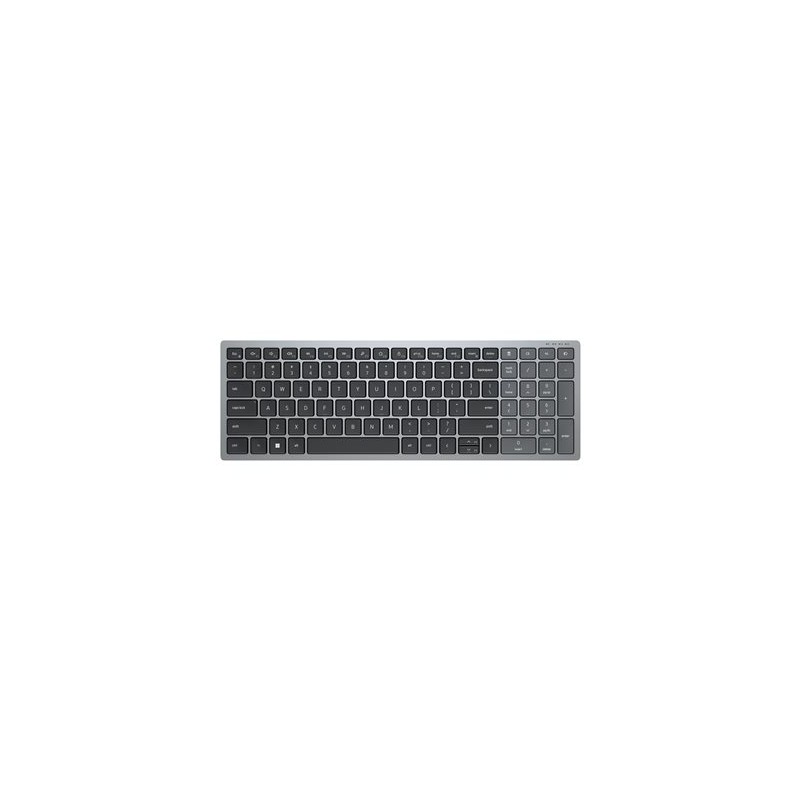 Dell Pro Plus Compact KB740 - Klávesnice - kompaktní - bezdrátový - 2.4 GHz, Bluetooth 5.0 - QWERTZ - maďarská - titanová šedá