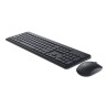 Dell Keyboard and Mouse KM3322W - Sada klávesnice a myši - bezdrátový - 2.4 GHz - QWERTY - US mezinárodní - černá