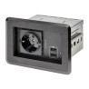 StarTech.com Conference Table Power Center with 1x CE Certified Schuko AC Outlet & 2x USB BC 1.2, Recessed In-Table/Desk Power
