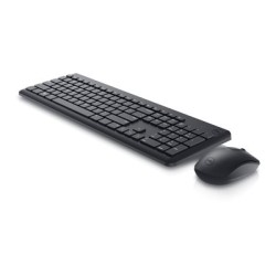 Dell Keyboard and Mouse KM3322W - Klávesnice a sada myši - bezdrátový - 2.4 GHz - QWERTZ - maďarská - černá - s 3 years