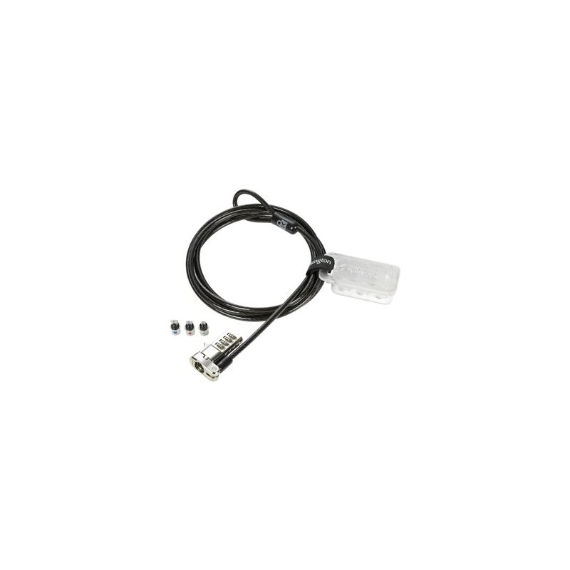 Kensington Universal 3-in-1 Combination Laptop Lock - Resettable - Bezpečnostní kabelový zámek - 1.8 m