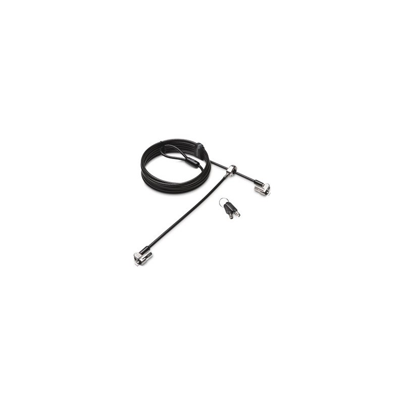 Kensington MicroSaver 2.0 Keyed Twin Laptop Lock - Master Keyed - Bezpečnostní kabelový zámek - 2.44 m - kompatibilní s TAA