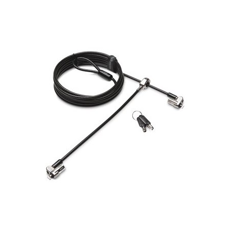 Kensington MicroSaver 2.0 Keyed Twin Laptop Lock - Master Keyed - Bezpečnostní kabelový zámek - 2.44 m - kompatibilní s TAA