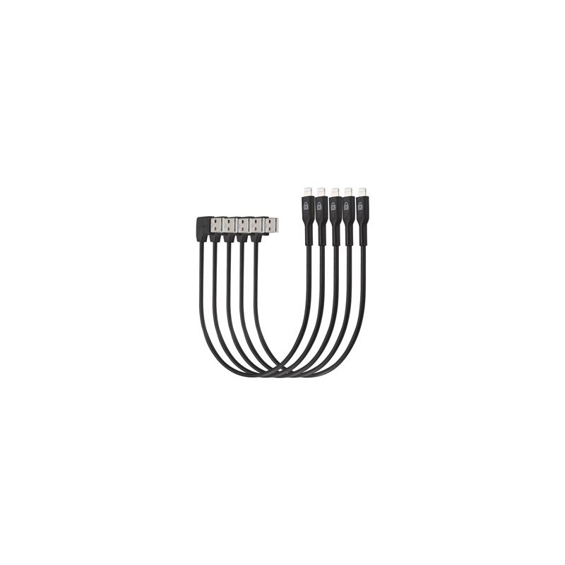 Kensington Charge & Sync Cable - Kabel Lightning - USB s piny (male) do Lightning s piny (male) - 20 cm - černá (balení 5)