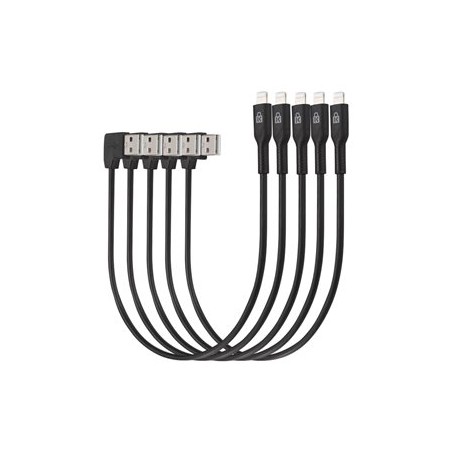 Kensington Charge & Sync Cable - Kabel Lightning - USB s piny (male) do Lightning s piny (male) - 20 cm - černá (balení 5)