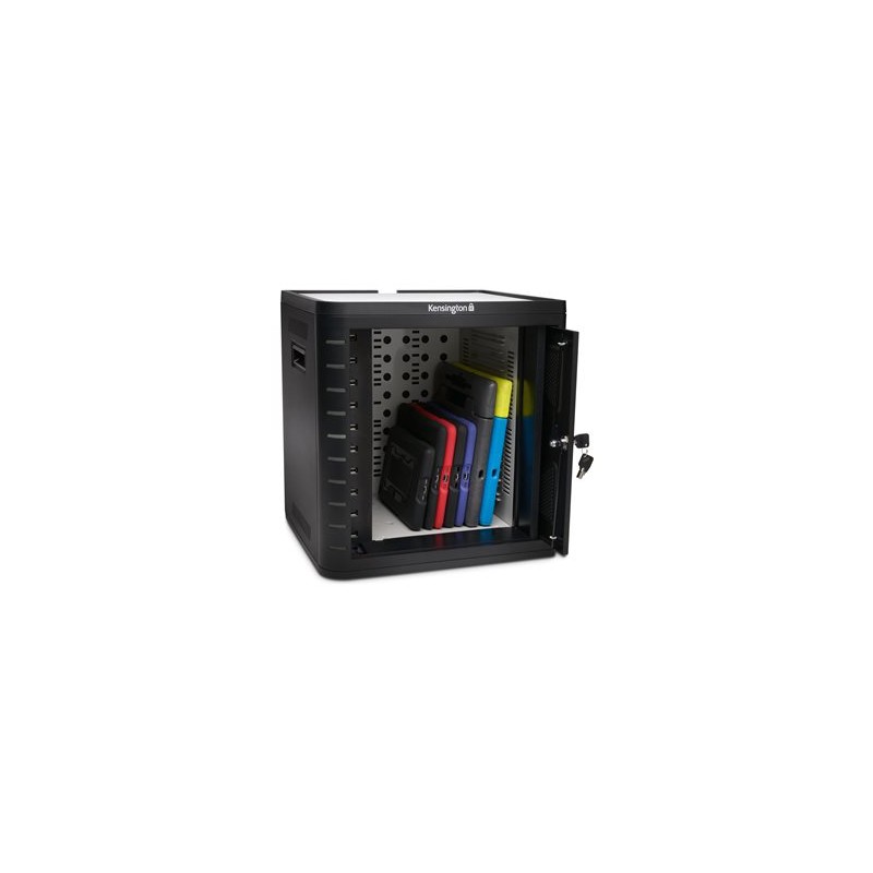 Kensington Charge & Sync Cabinet, Universal Tablet - Skříňka - pro 10 tabletů - černá