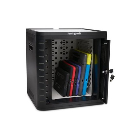Kensington Charge & Sync Cabinet, Universal Tablet - Skříňka - pro 10 tabletů - černá