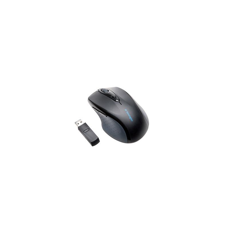 Kensington Pro Fit Full-Size - Myš - pravák - optický - 6 tlačítka - bezdrátový - 2.4 GHz - bezdrátový přijímač USB - černá