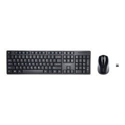 Kensington Pro Fit Low-Profile Desktop Set - Klávesnice a sada myši - bezdrátový - 2.4 GHz - německá - černá