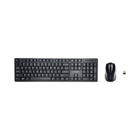 Kensington Pro Fit Low-Profile Desktop Set - Klávesnice a sada myši - bezdrátový - 2.4 GHz - německá - černá