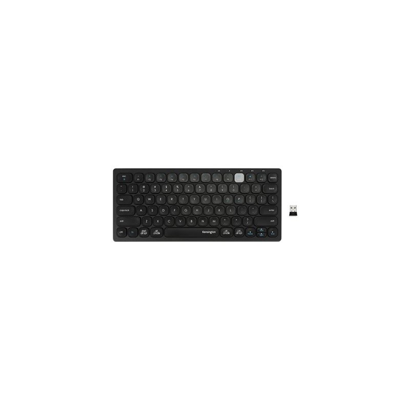 Kensington Multi-Device Dual Wireless Compact Keyboard - Klávesnice - bezdrátový - 2.4 GHz, Bluetooth 3.0, Bluetooth 5.0