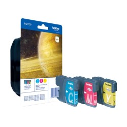 Brother LC1100RBWBP - Žlutá, azurová, purpurová - originální - blistr - inkoustová cartridge - pro Brother DCP-185, 395, 6690