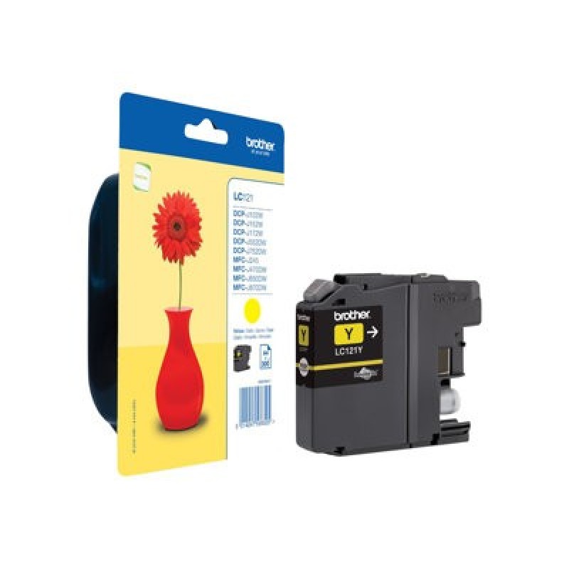 Brother LC121Y - Žlutá - originální - blistr - inkoustová cartridge - pro Brother DCP-J100, DCP-J105, DCP-J132W, DCP-J552DW
