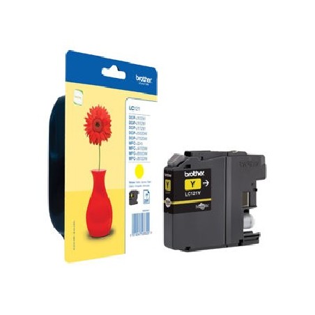 Brother LC121Y - Žlutá - originální - blistr - inkoustová cartridge - pro Brother DCP-J100, DCP-J105, DCP-J132W, DCP-J552DW