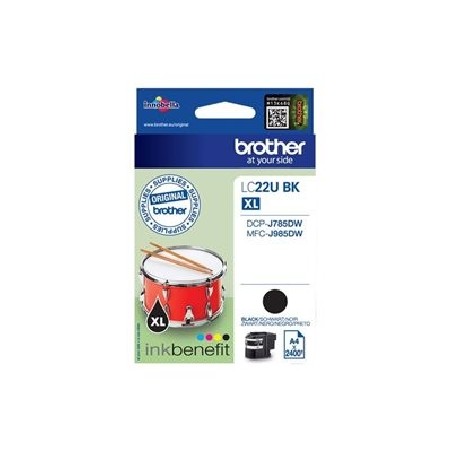 Brother LC22UBK - XL - černá - originální - inkoustová cartridge - pro Brother DCP-J785DW, DCP-J785DWXL, MFC-J985DW