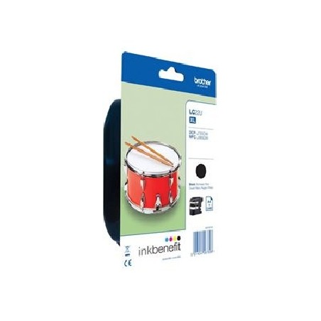 Brother LC22UBK - XL - černá - originální - inkoustová cartridge - pro Brother DCP-J785DW, DCP-J785DWXL, MFC-J985DW LC22UBKBP