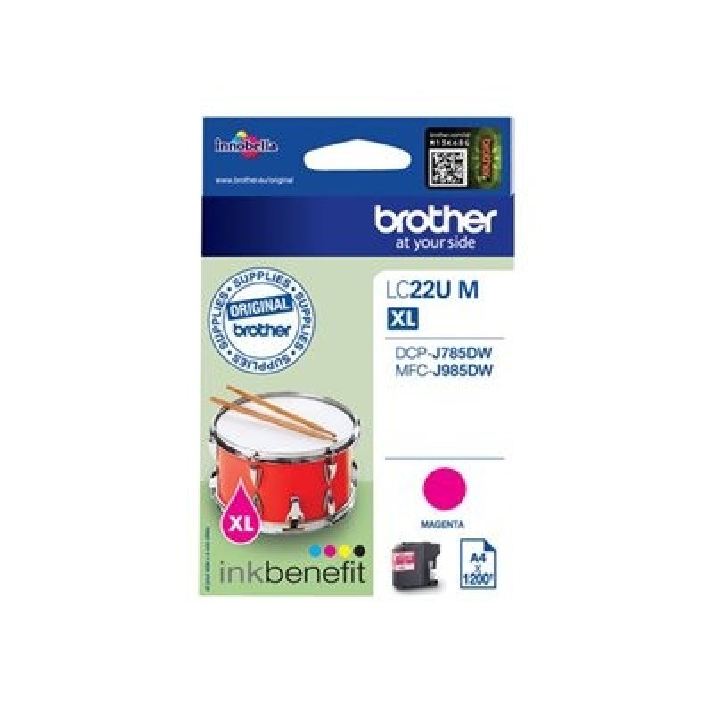 Brother LCLC22UM - XL - purpurová - originální - inkoustová cartridge - pro Brother DCP-J785DW, MFC-J985DW