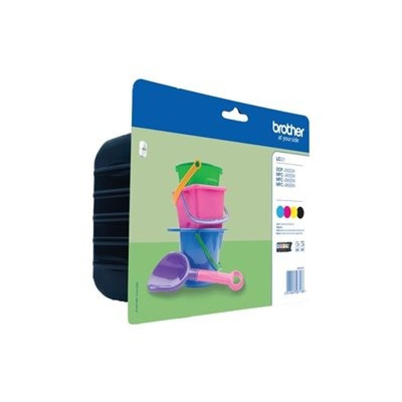Brother LC221 Value Pack - 4-balení - černá, žlutá, azurová, purpurová - originální - inkoustová cartridge - pro Brother