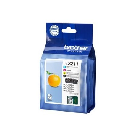 Brother LC3211 Value Pack - 4-balení - černá, žlutá, azurová, purpurová - originální - inkoustová cartridge - pro Brother