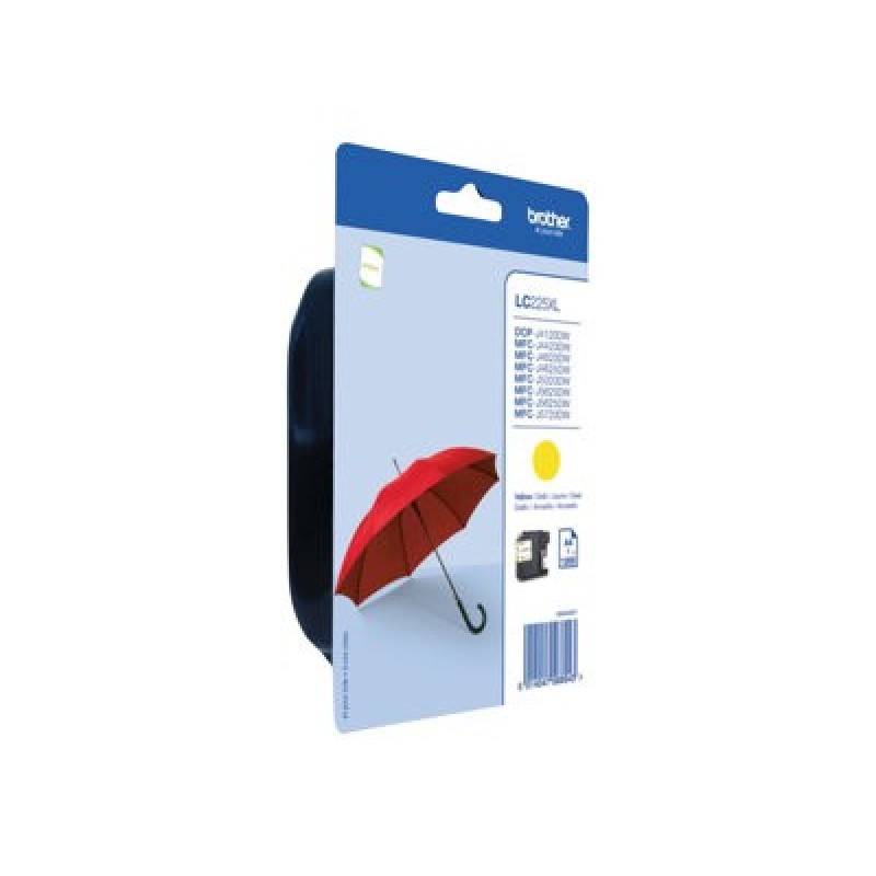 Brother LC225XLYBP - Vysoká výtěžnost - žlutá - originální - blistr - inkoustová cartridge - pro Brother DCP-J4120DW