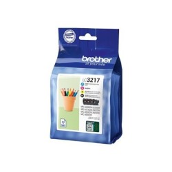 Brother LC3217 Value Pack - 4-balení - černá, žlutá, azurová, purpurová - originální - inkoustová cartridge - pro Brother