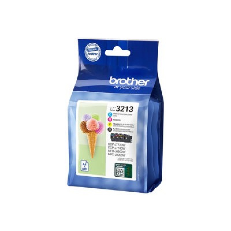 Brother LC3213 Value Pack - 4-balení - černá, žlutá, azurová, purpurová - originální - inkoustová cartridge - pro Brother