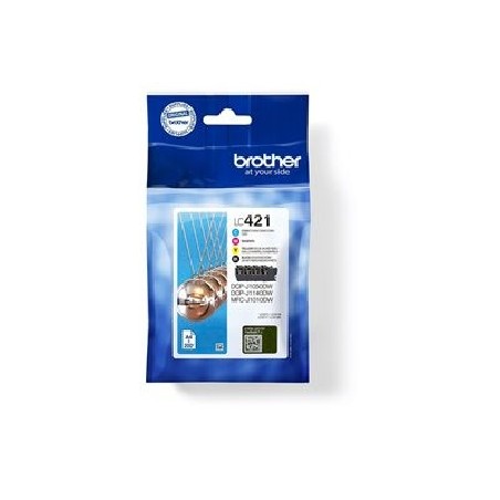 Brother LC421 - 4-balení - černá, žlutá, azurová, purpurová - originální - inkoustová cartridge - pro Brother DCP-J1140DW