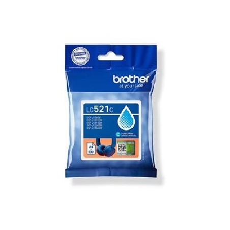 Brother LC521C - Azurová - originální - polštárový balícek - inkoustová cartridge - pro Brother DCP-J1260W, DCP-J1310DW