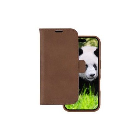 dbramante1928 Lynge - Pouzdro s klopou pro mobilní telefon - kompatibilita s MagSafe - kůže full-grain - dark tan - pro Apple