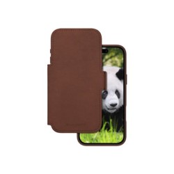 dbramante1928 Lynge - Pouzdro s klopou pro mobilní telefon - kompatibilita s MagSafe - kůže full-grain - dark tan - pro Apple