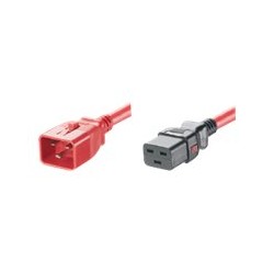 Panduit SmartZone G5 - Elektrický kabel - IEC 60320 C20 zamykací do IEC 60320 C19 zamykací - AC 250 V - 16 A - 61 cm - cervená