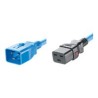 Panduit SmartZone G5 - Elektrický kabel - IEC 60320 C20 zamykací do IEC 60320 C19 zamykací - AC 250 V - 16 A - 91.4 cm - modrá